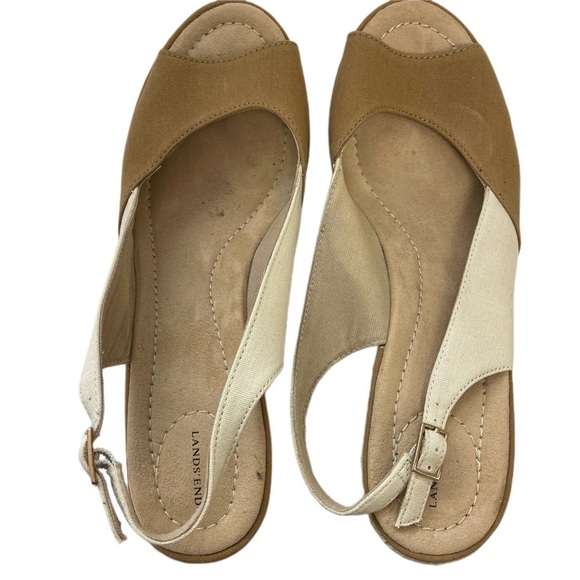 Lands'  End Sandals - Size 9 - Tan Color - Picture 1 of 7